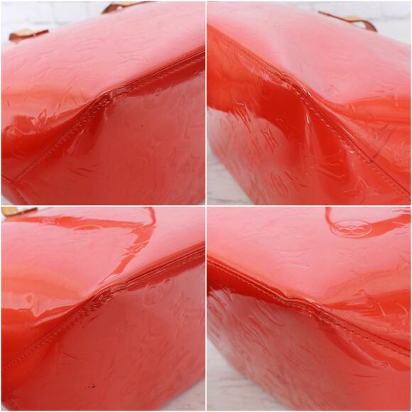 Louis Vuitton Bellevue PM Red Vernis Satchel Shoulder Tote Purse A4801 - Picture 7 of 12